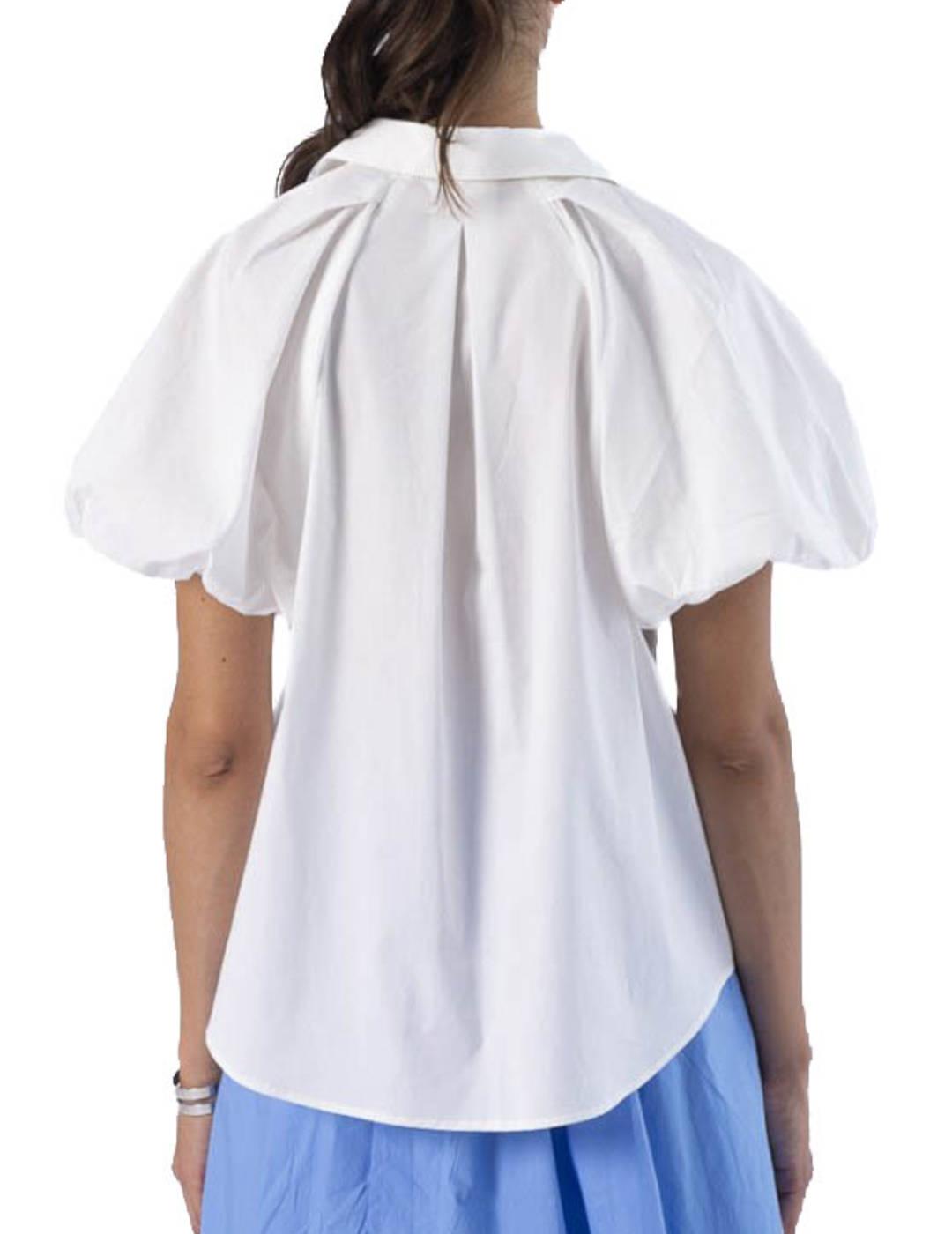 Camisa Anonyme Designers Manga Globo Thea Blanco