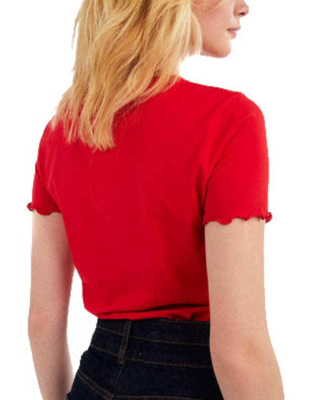 Camiseta Naf Naf Con Mensaje Rojo