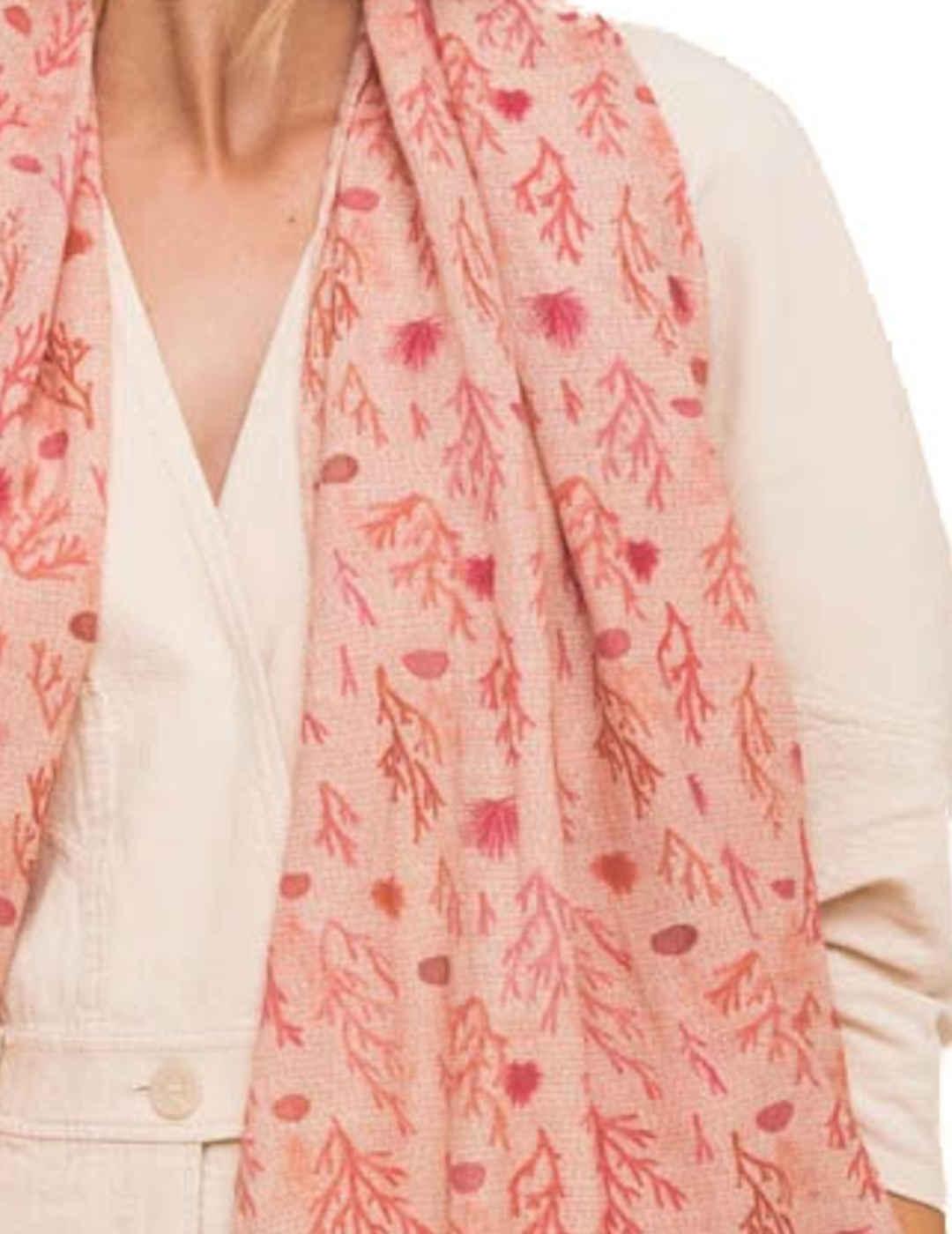 Foulard Feeka Estampado Corales Callista Coral