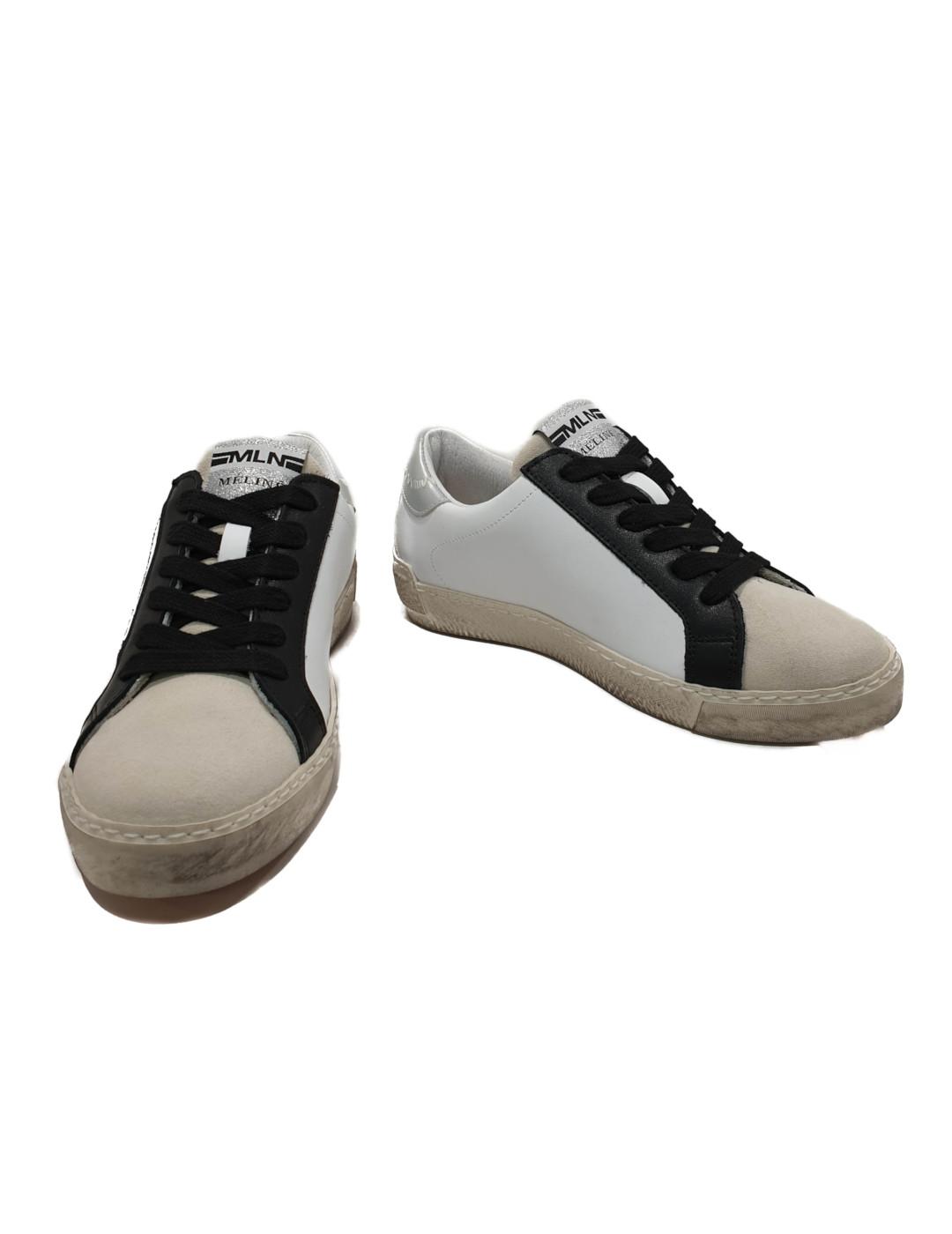 Zapatilla Meliné Pespuntes Blanco