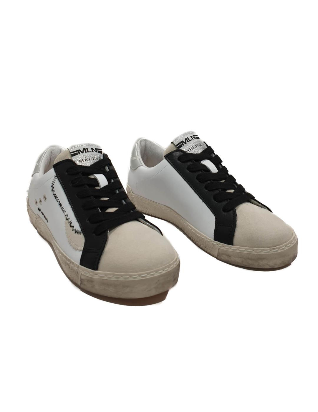 Zapatilla Meliné Pespuntes Blanco