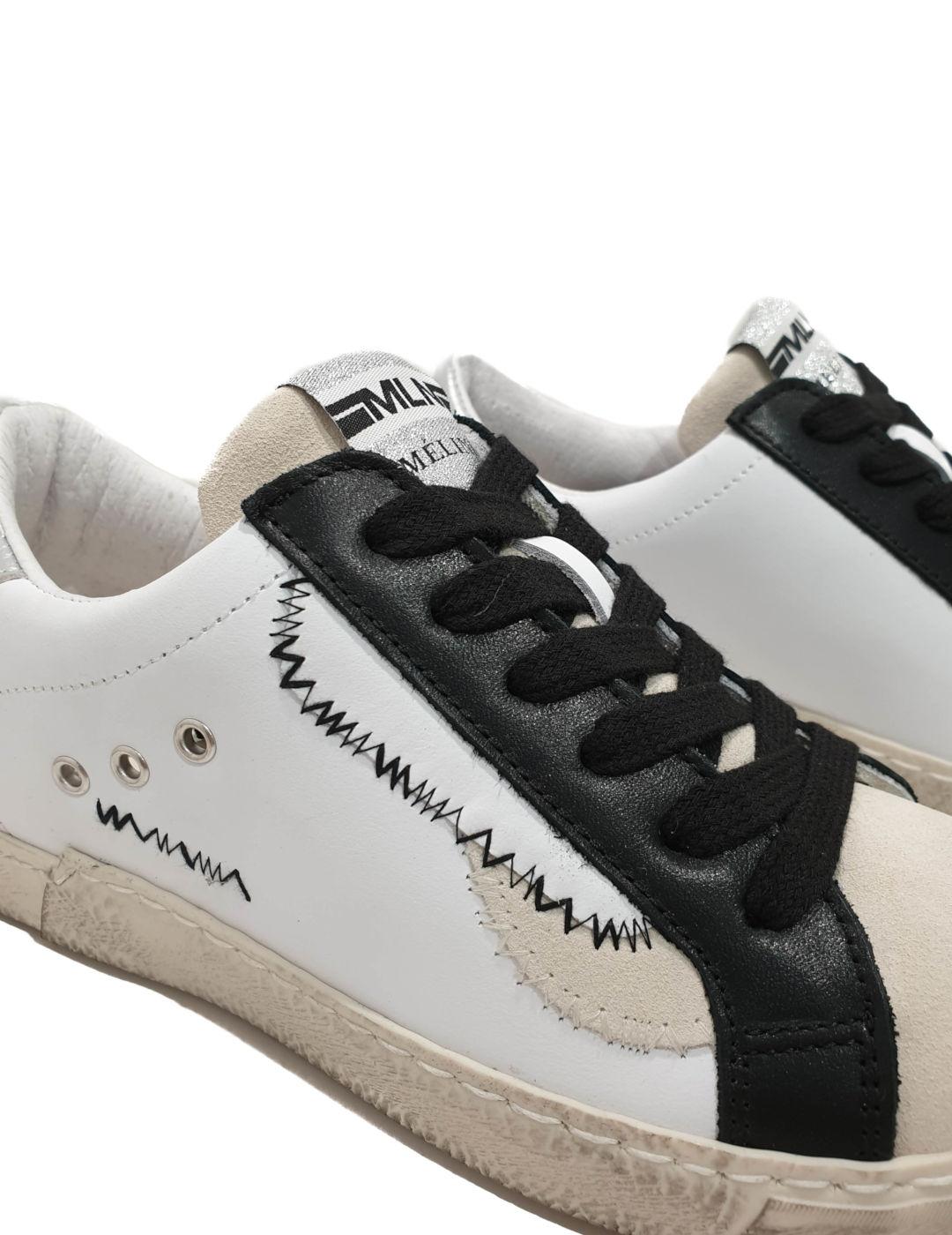 Zapatilla Meliné Pespuntes Blanco