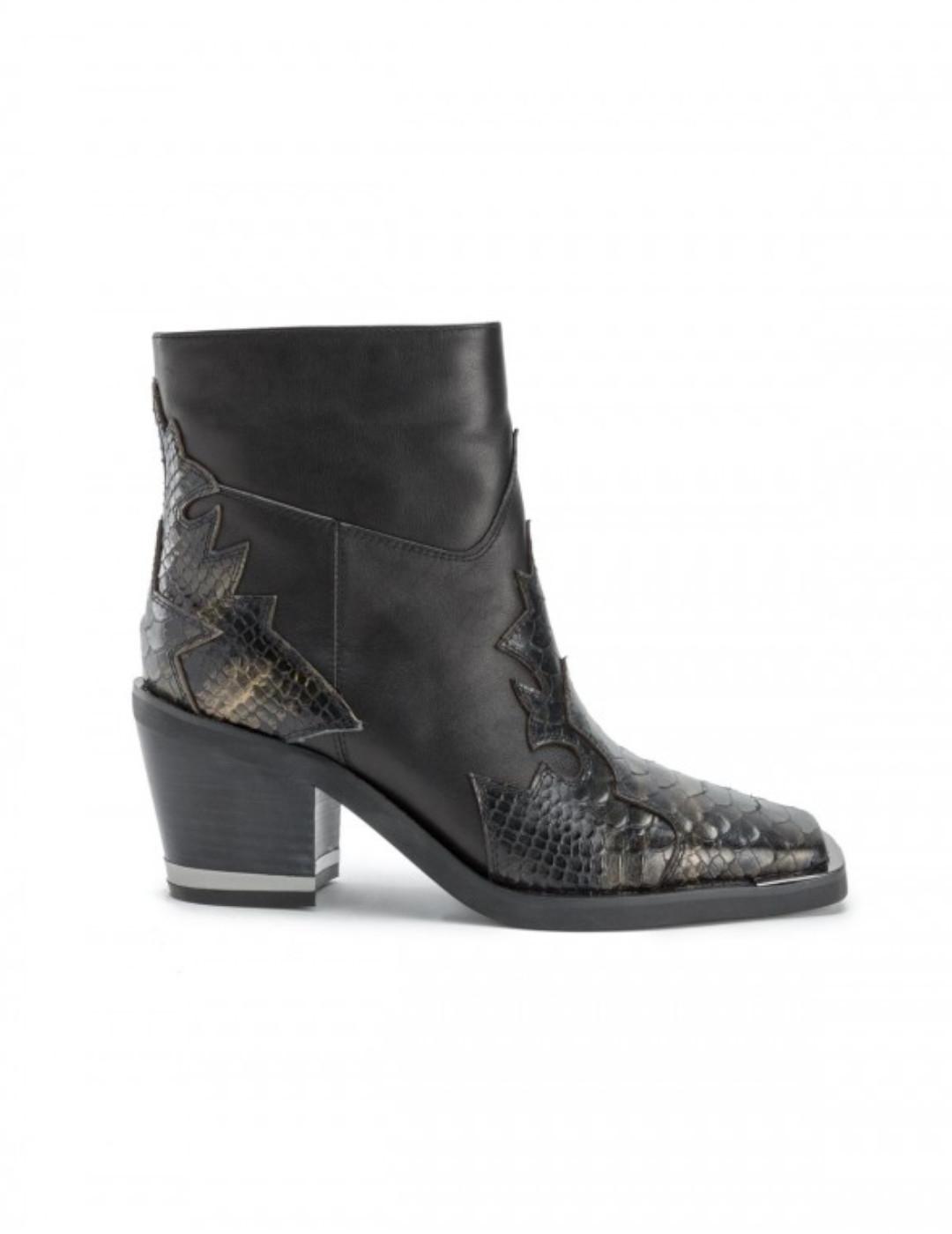 Botín Alma en Pena Cowboy Serpiente Negro