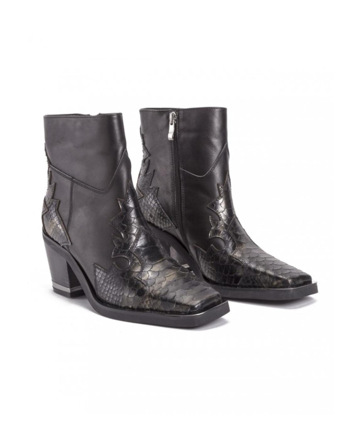 Botín Alma en Pena Cowboy Serpiente Negro