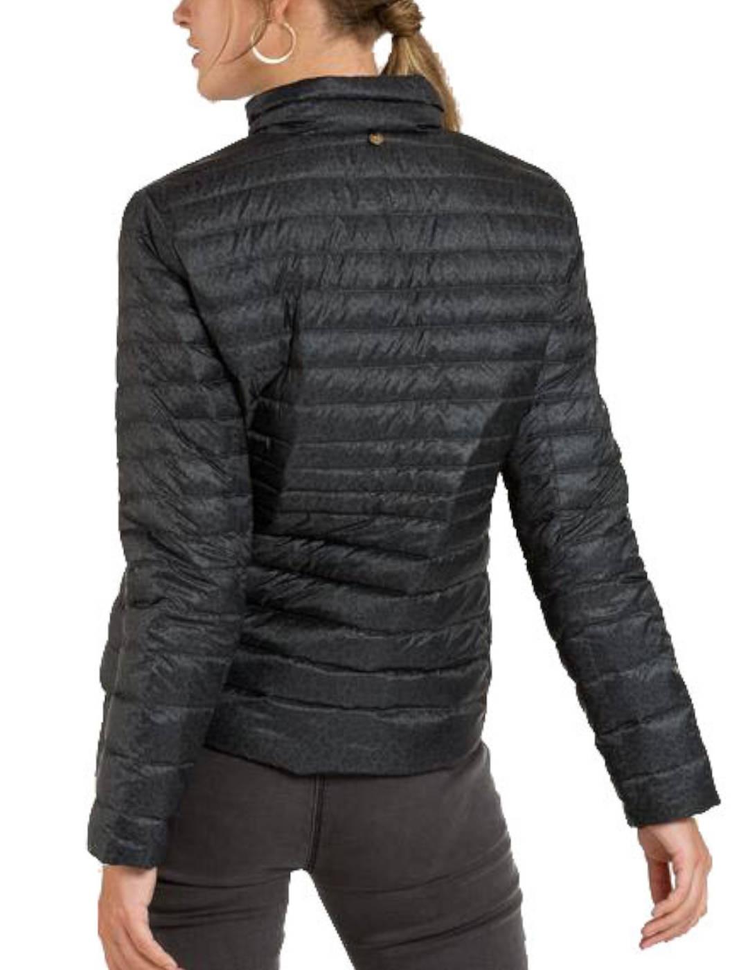 Plumífero Naf Naf Corto Animal Print Gris