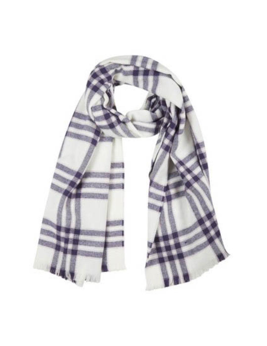 Bufanda Naf Naf Cuadros Lila