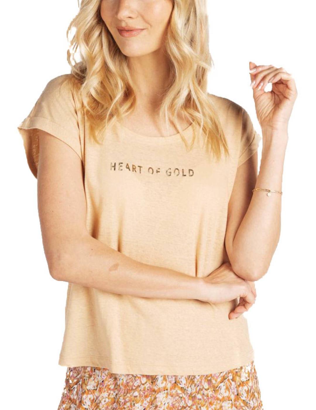 Camiseta Esqualo Heart Of Gold Beige