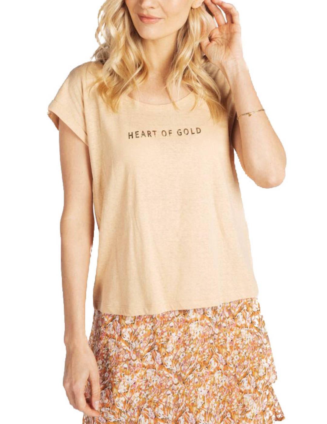 Camiseta Esqualo Heart Of Gold Beige