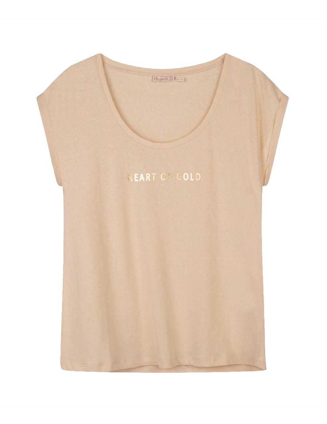 Camiseta Esqualo Heart Of Gold Beige
