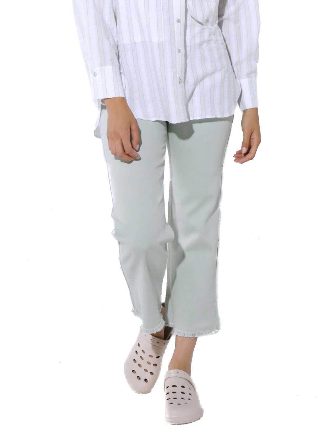 Pantalón -me Vaquero Crop Minerva Verde