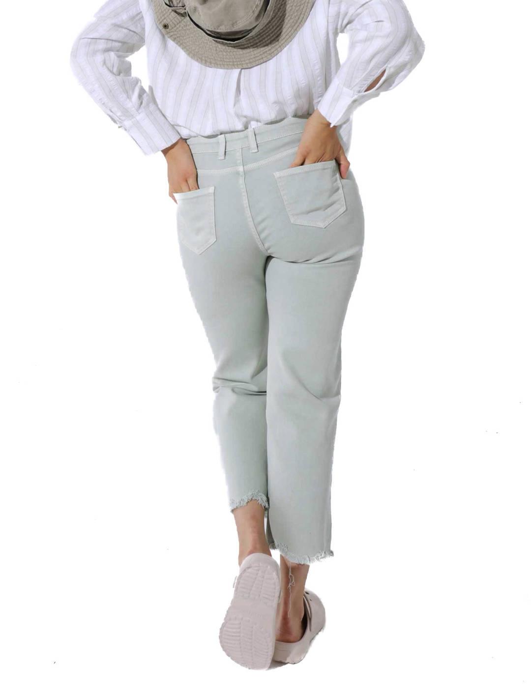 Pantalón -me Vaquero Crop Minerva Verde