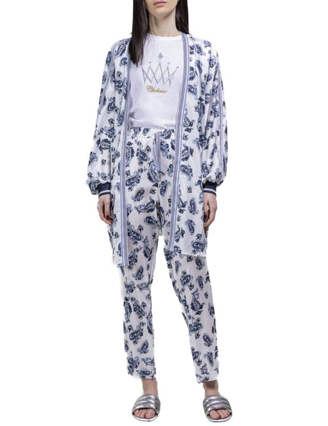 Kimono Chokolat Fluido Cachemir Azul