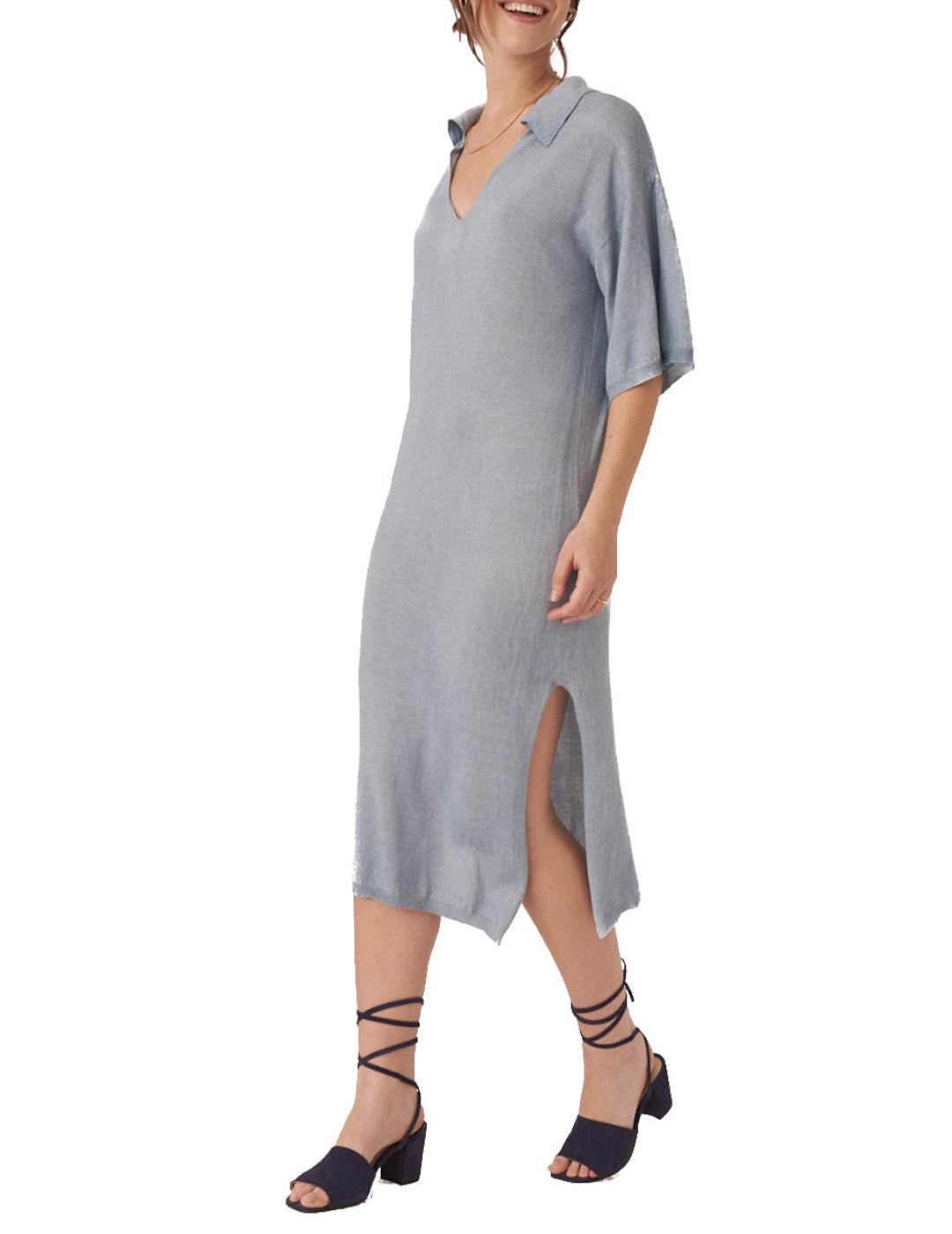 Vestido Designers Society De Punto Marin Azul