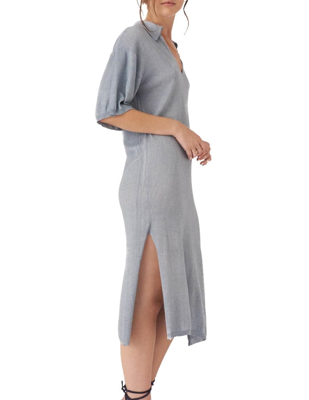 Vestido Designers Society De Punto Marin Azul