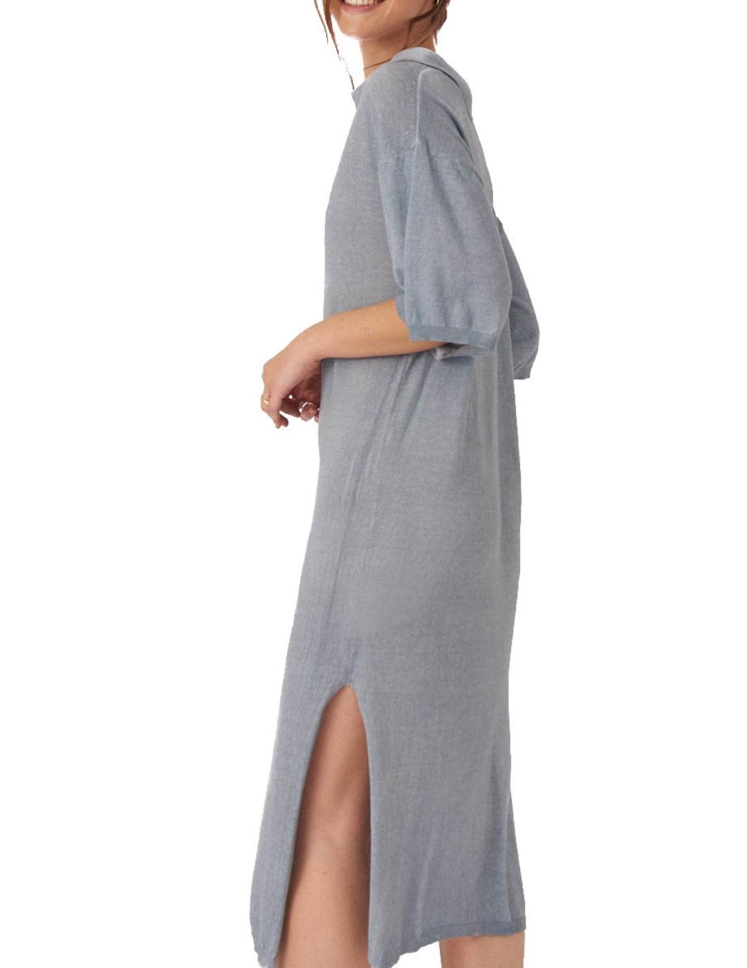 Vestido Designers Society De Punto Marin Azul