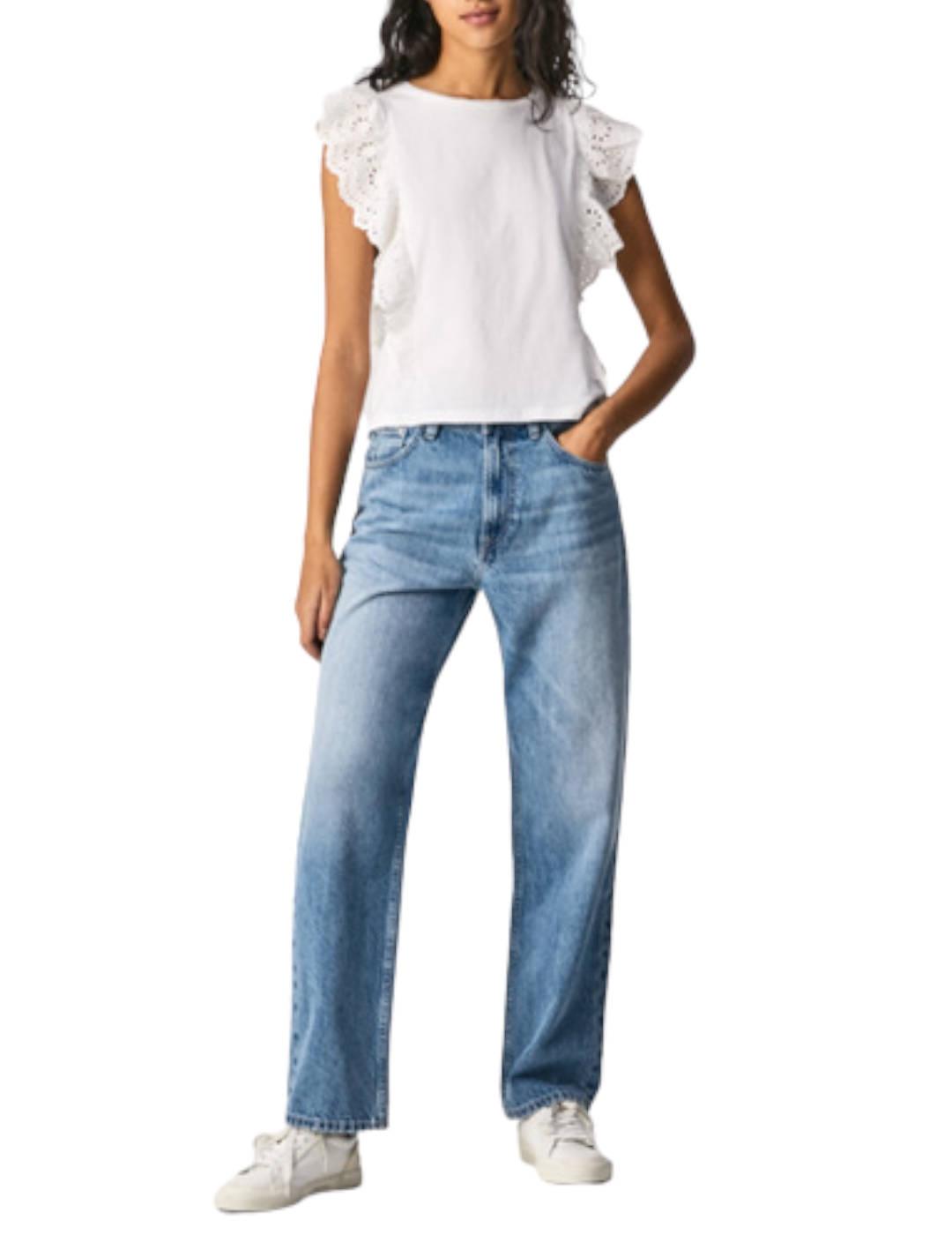 CAMISETA PEPE JEANS VOLANTES BRUNELLA BLANCO