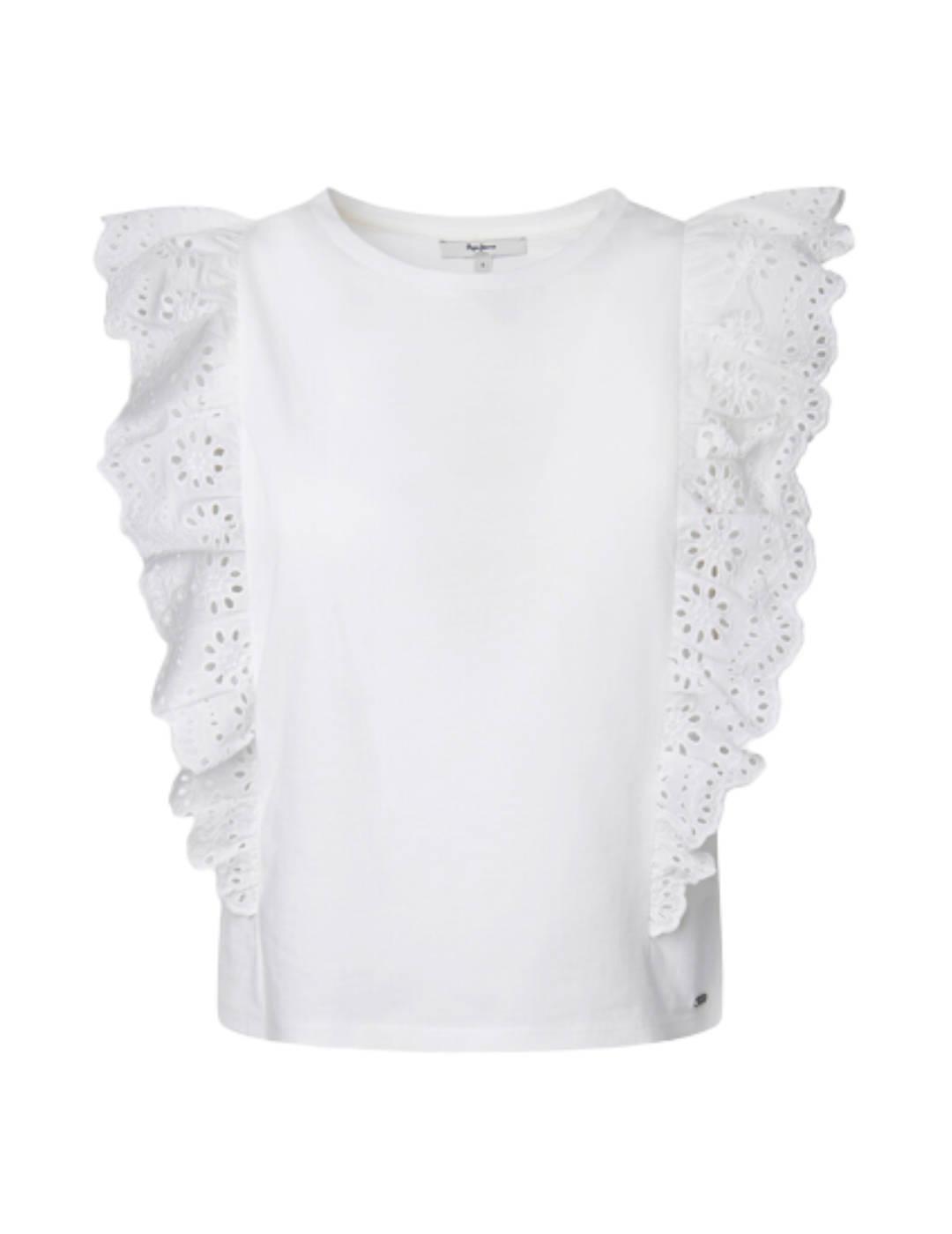 CAMISETA PEPE JEANS VOLANTES BRUNELLA BLANCO