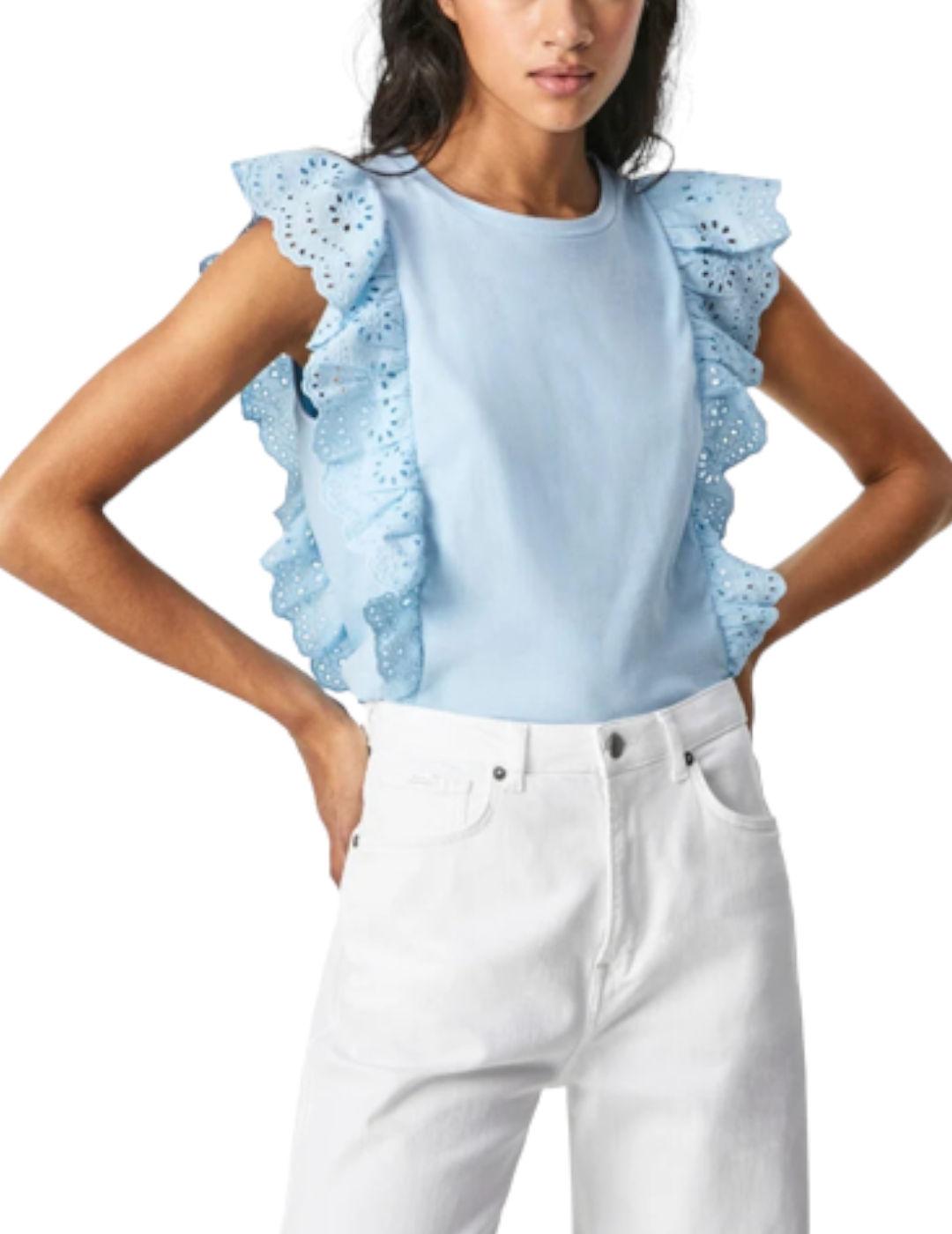 CAMISETA PEPE JEANS VOLANTES BRUNELLA AZUL