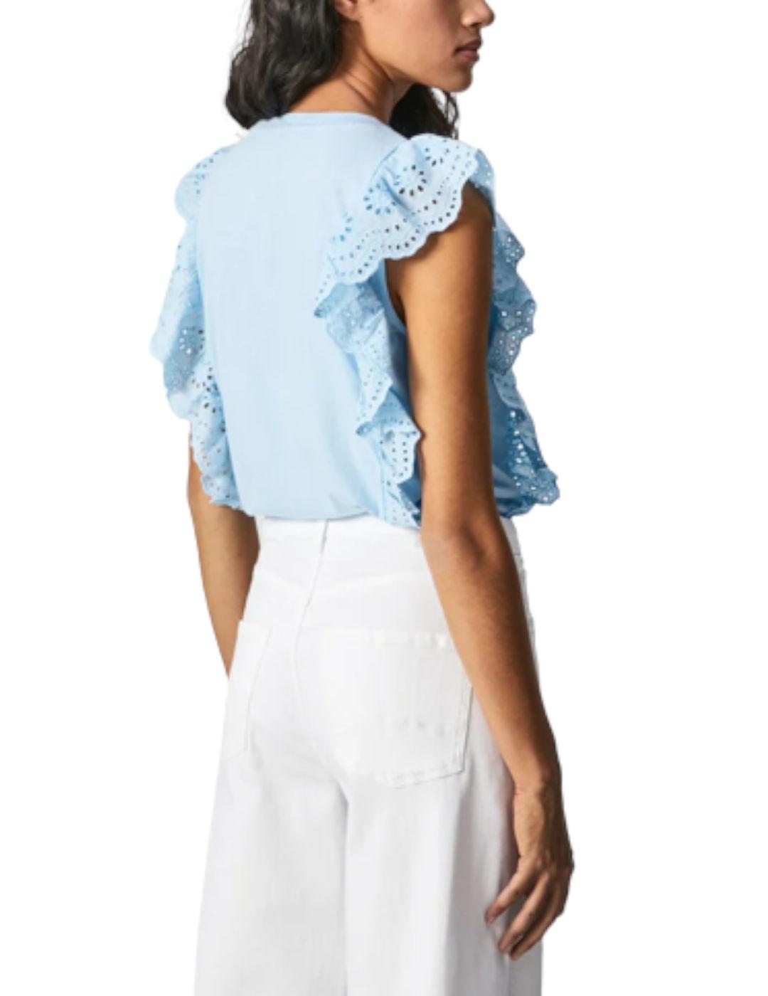 CAMISETA PEPE JEANS VOLANTES BRUNELLA AZUL