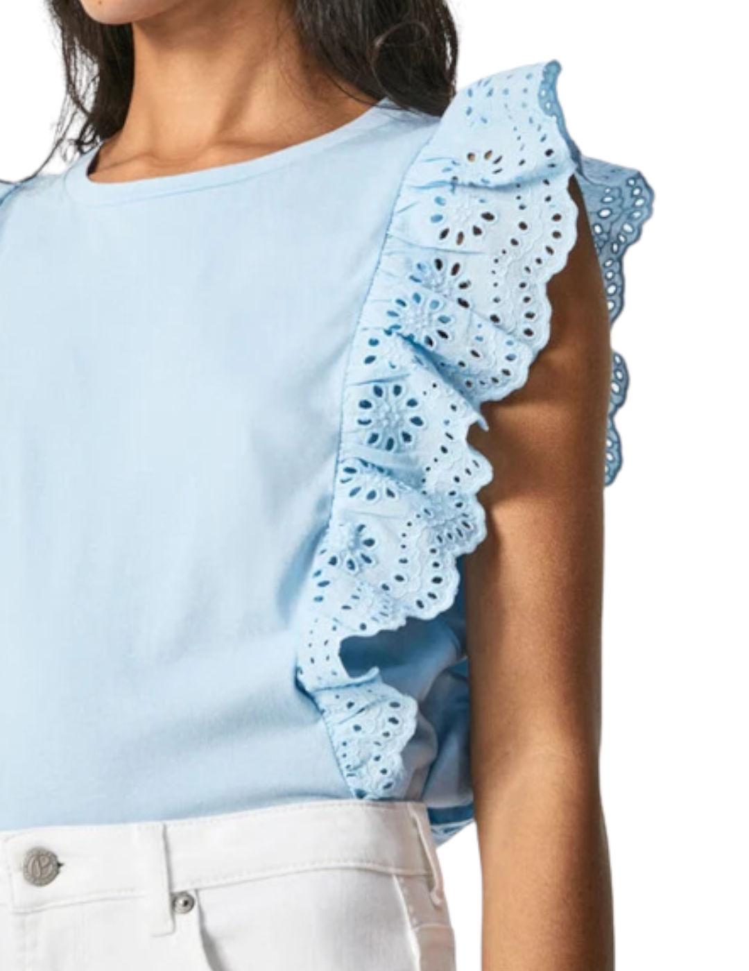 CAMISETA PEPE JEANS VOLANTES BRUNELLA AZUL