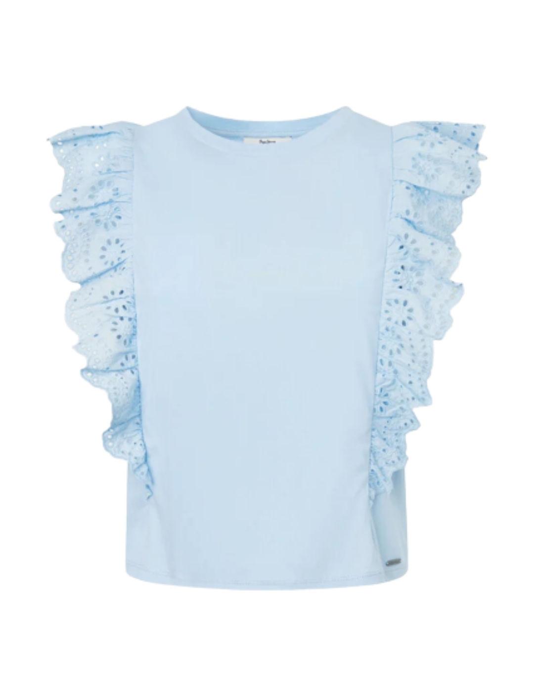 CAMISETA PEPE JEANS VOLANTES BRUNELLA AZUL