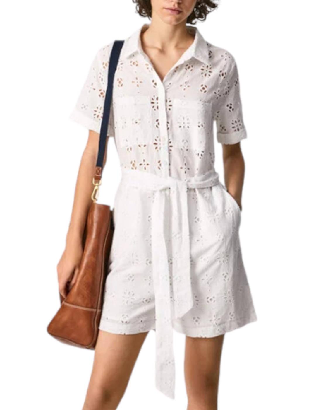 Mono Pepe Jeans Calado Linda Blanco