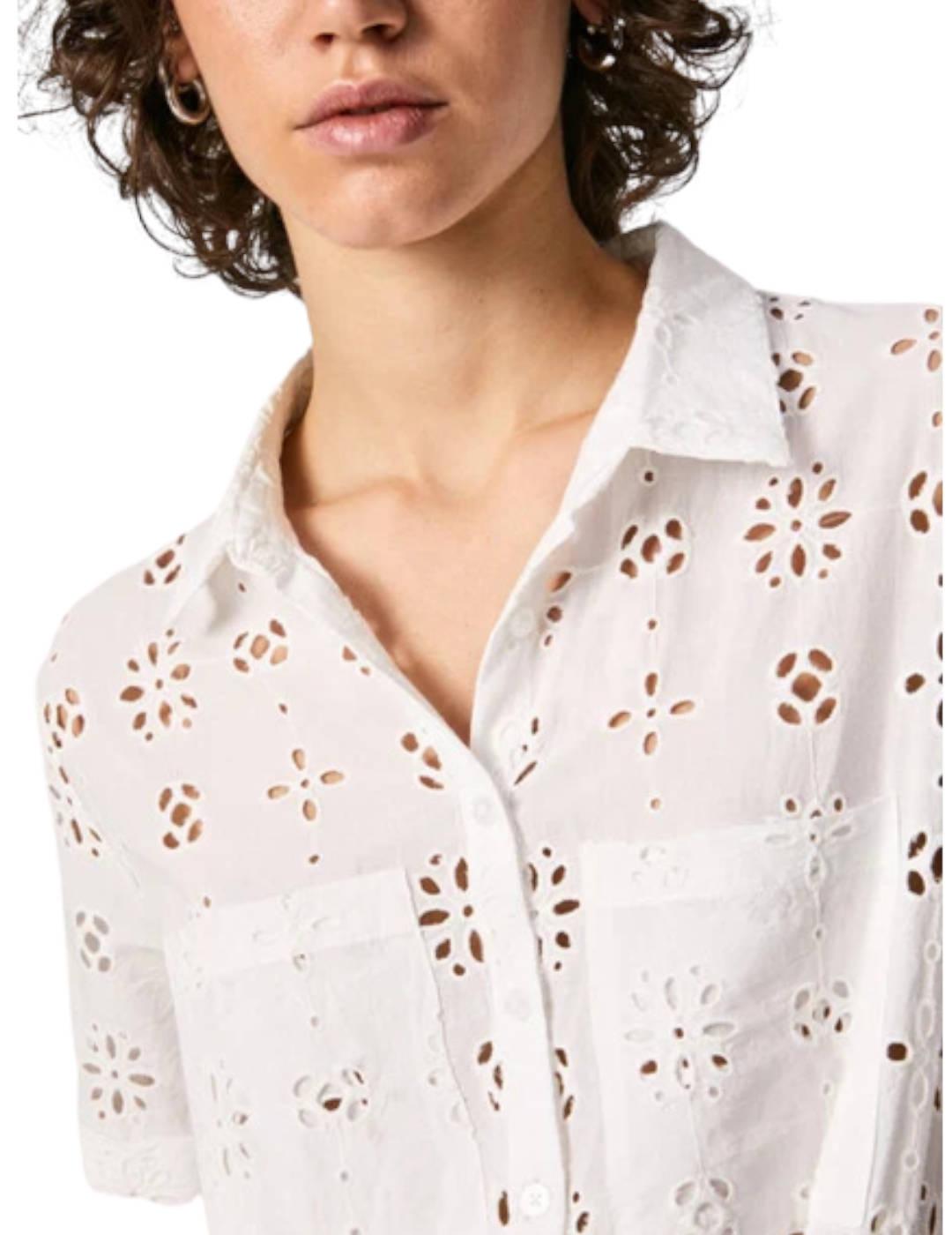 Mono Pepe Jeans Calado Linda Blanco