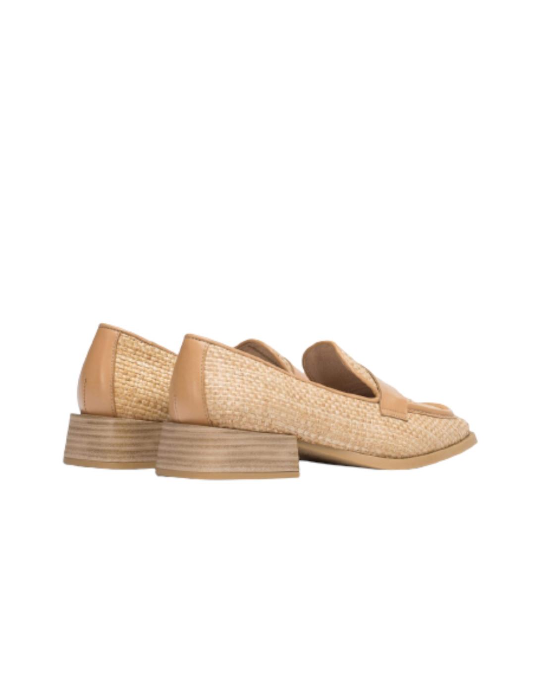 Mocasín Wonders Rafia Beige
