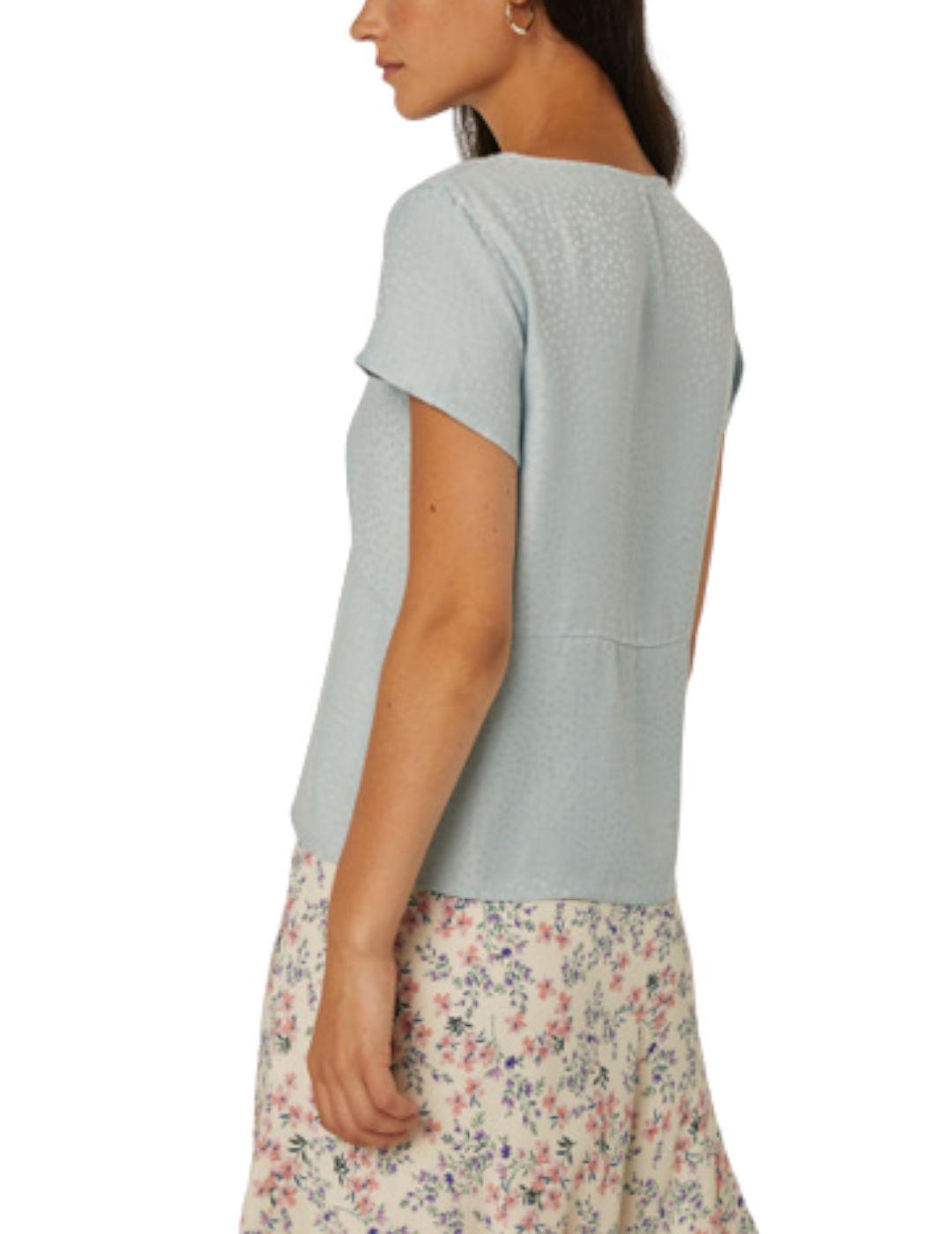 Blusa Systemaction Fluida Topos Azul