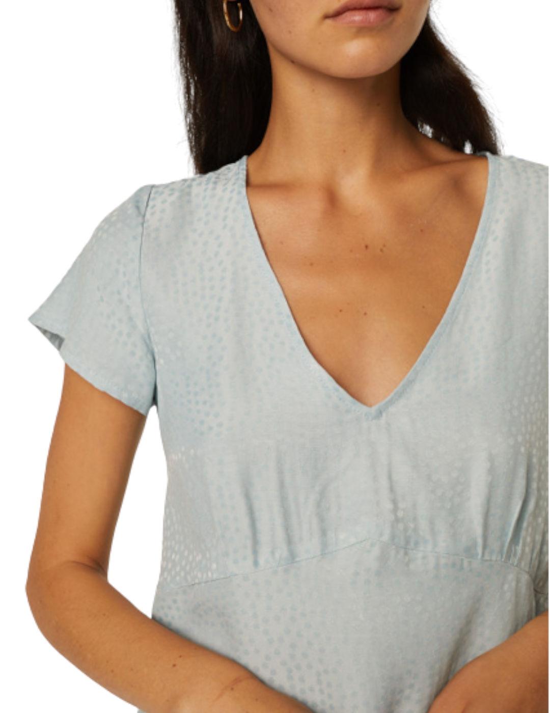 Blusa Systemaction Fluida Topos Azul