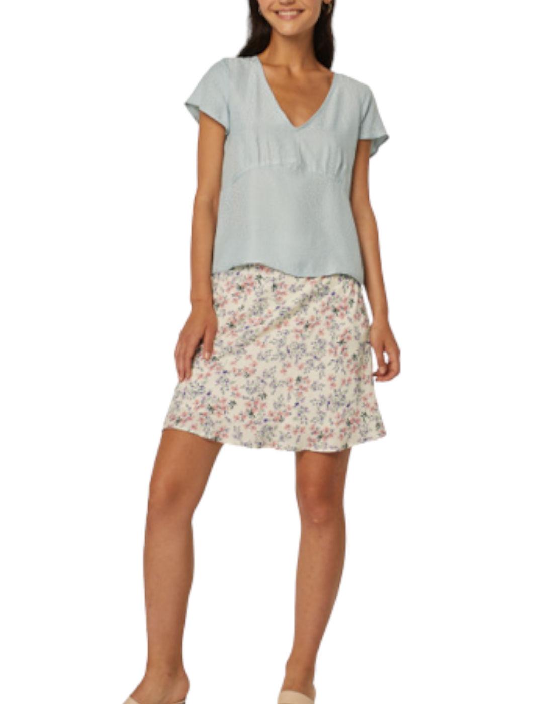 Blusa Systemaction Fluida Topos Azul