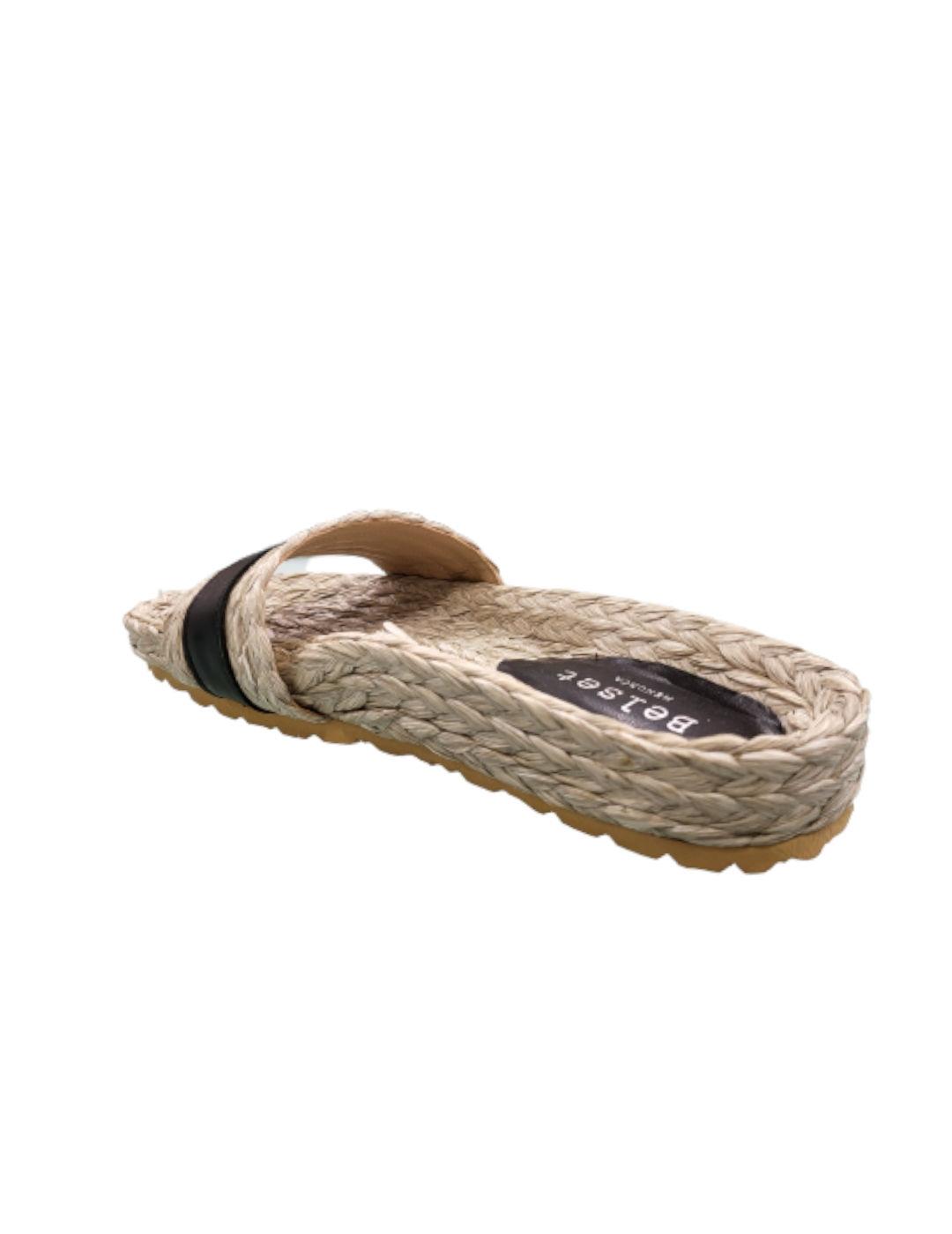 Sandalia Belset Rafia Gris