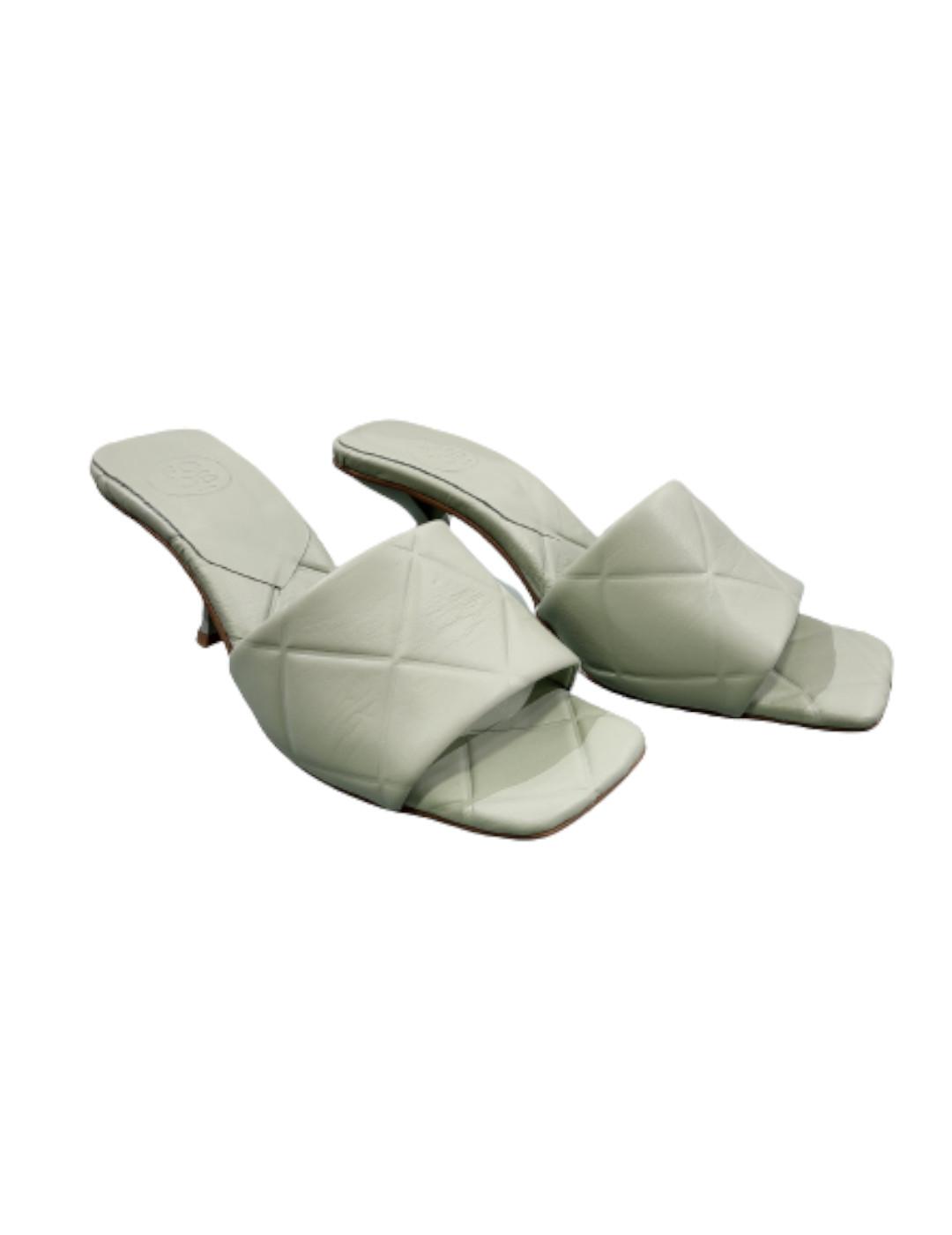 Sandalia Foos Pala Tacón Marbella Verde