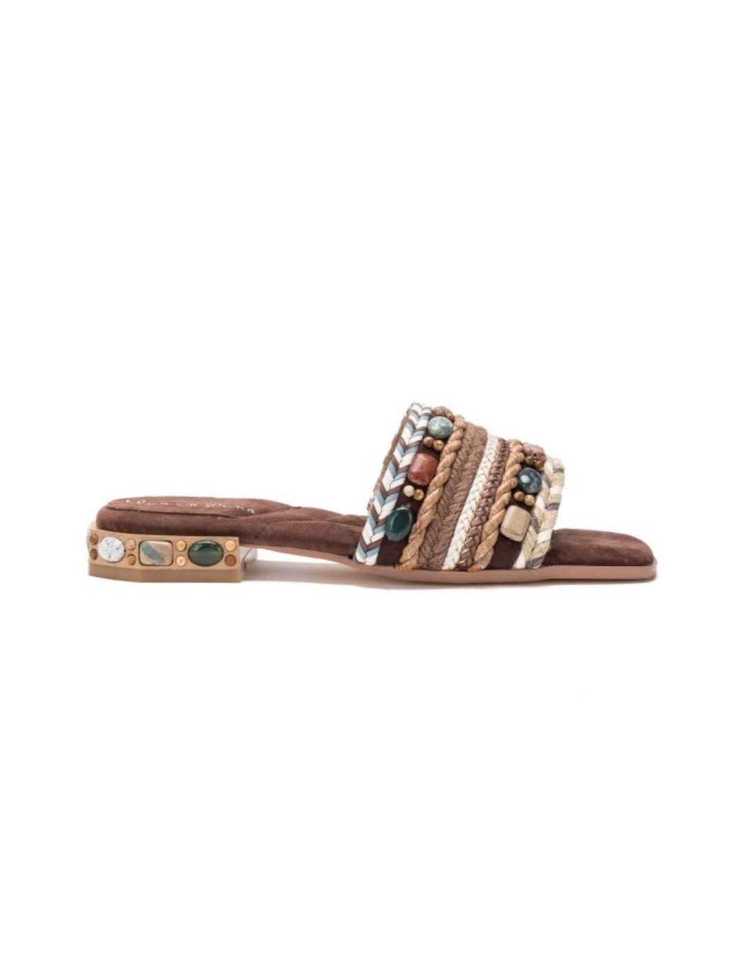 Sandalia Alma En Pena Etnica Marrón