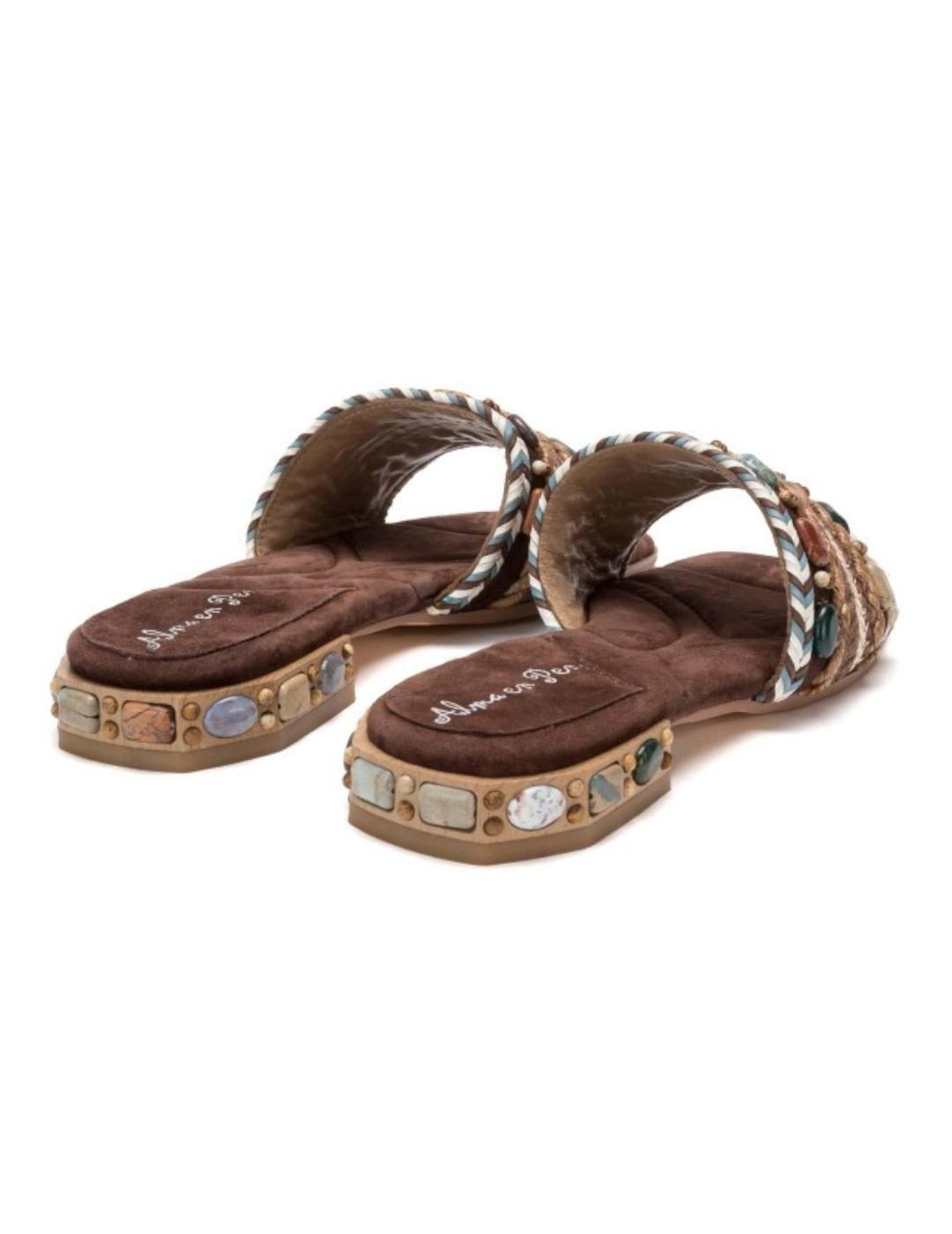 Sandalia Alma En Pena Etnica Marrón