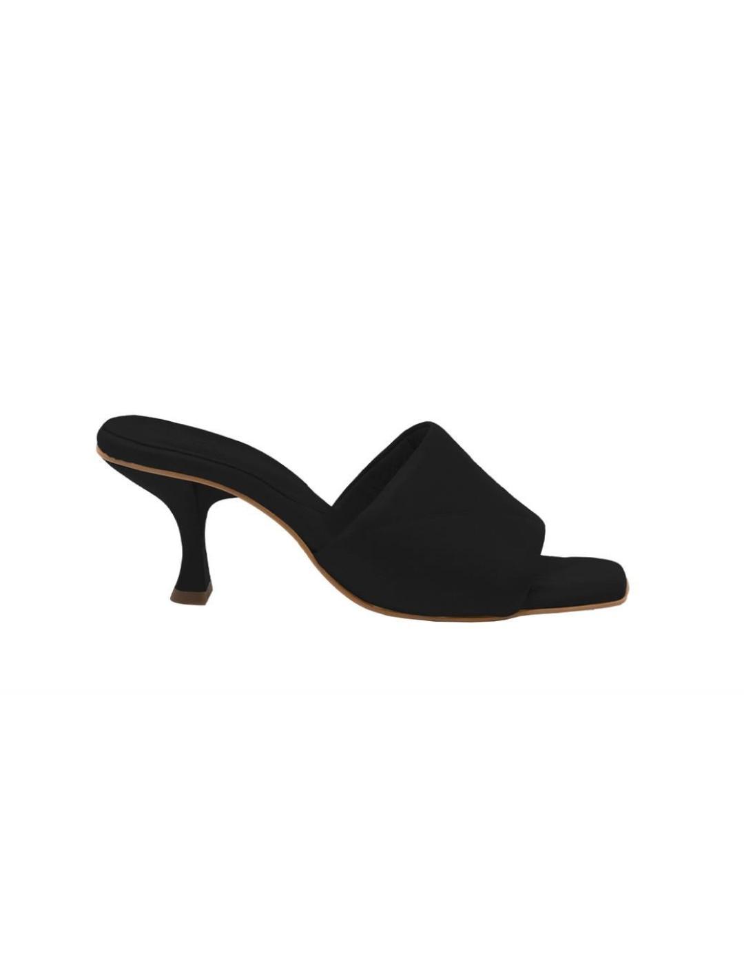 Sandalia Foos Pala Tacón Marbella Negro