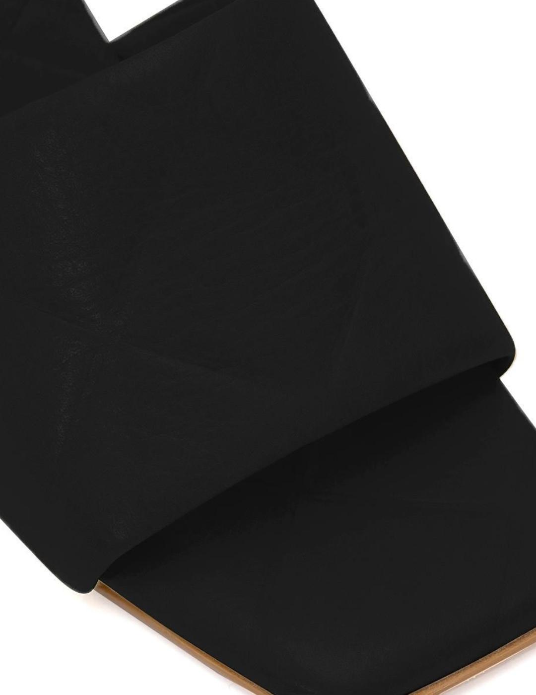 Sandalia Foos Pala Tacón Marbella Negro