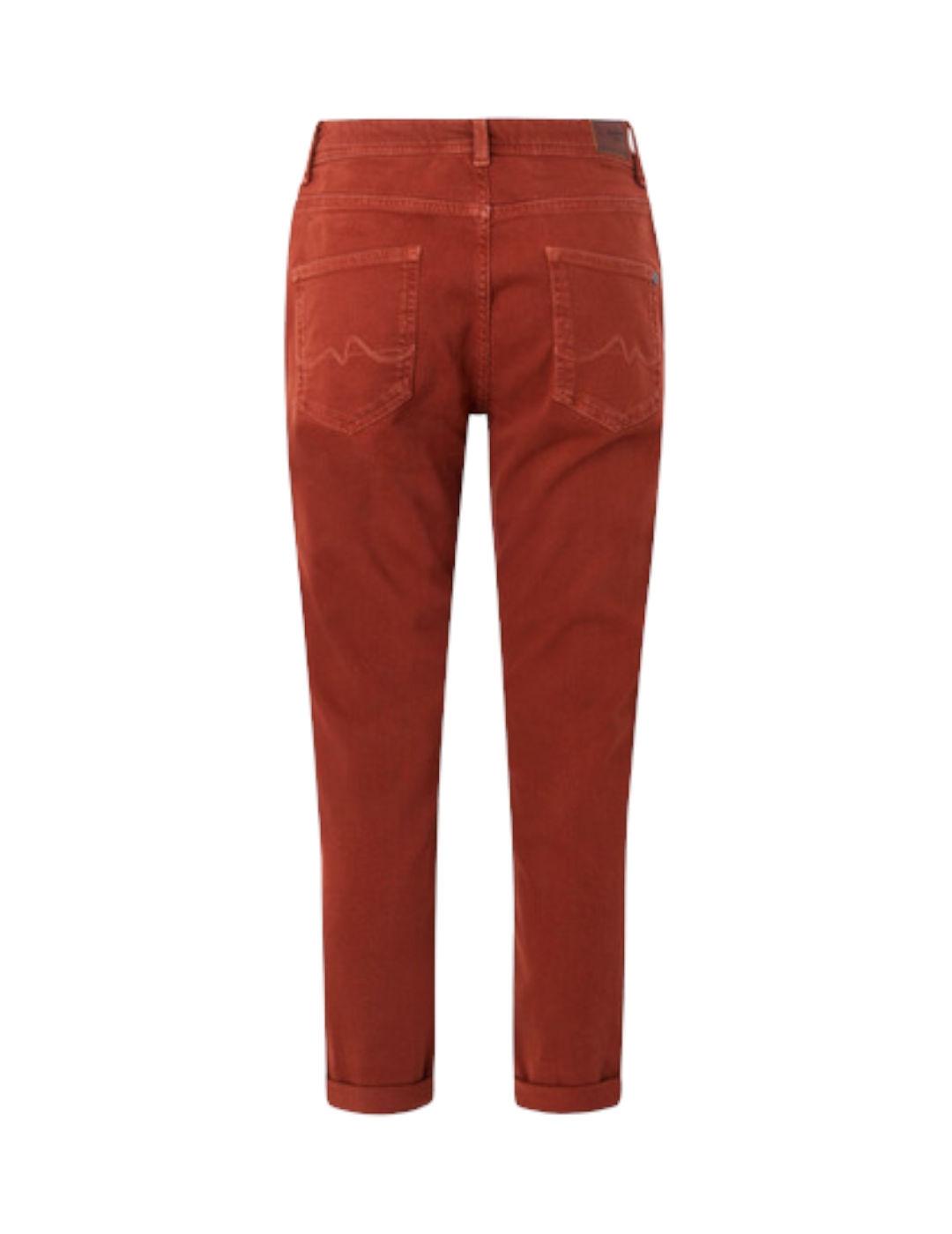 Pantalón Pepe Jeans Mom Fit Violet Teja