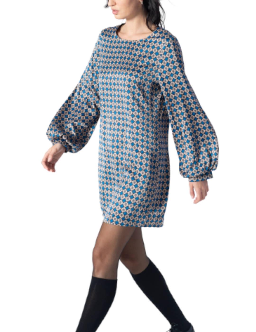 Vestido Anonyme Designers Túnica Corto Doriana Azul