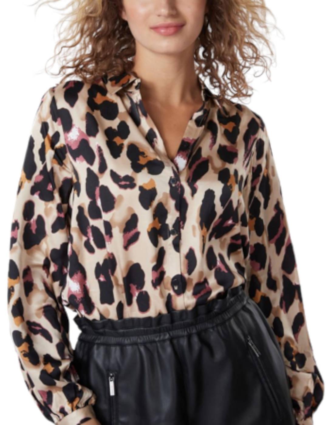 Blusa Esqualo Animal Print Beige