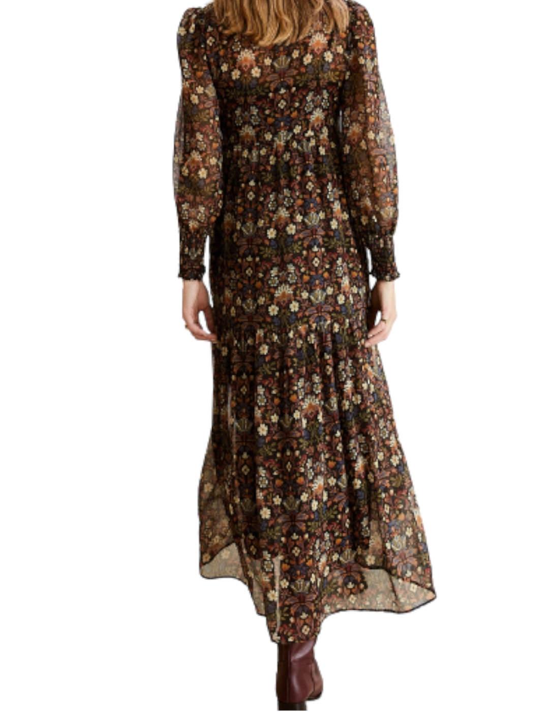 Vestido ese o ese Estampado Jenny Negro