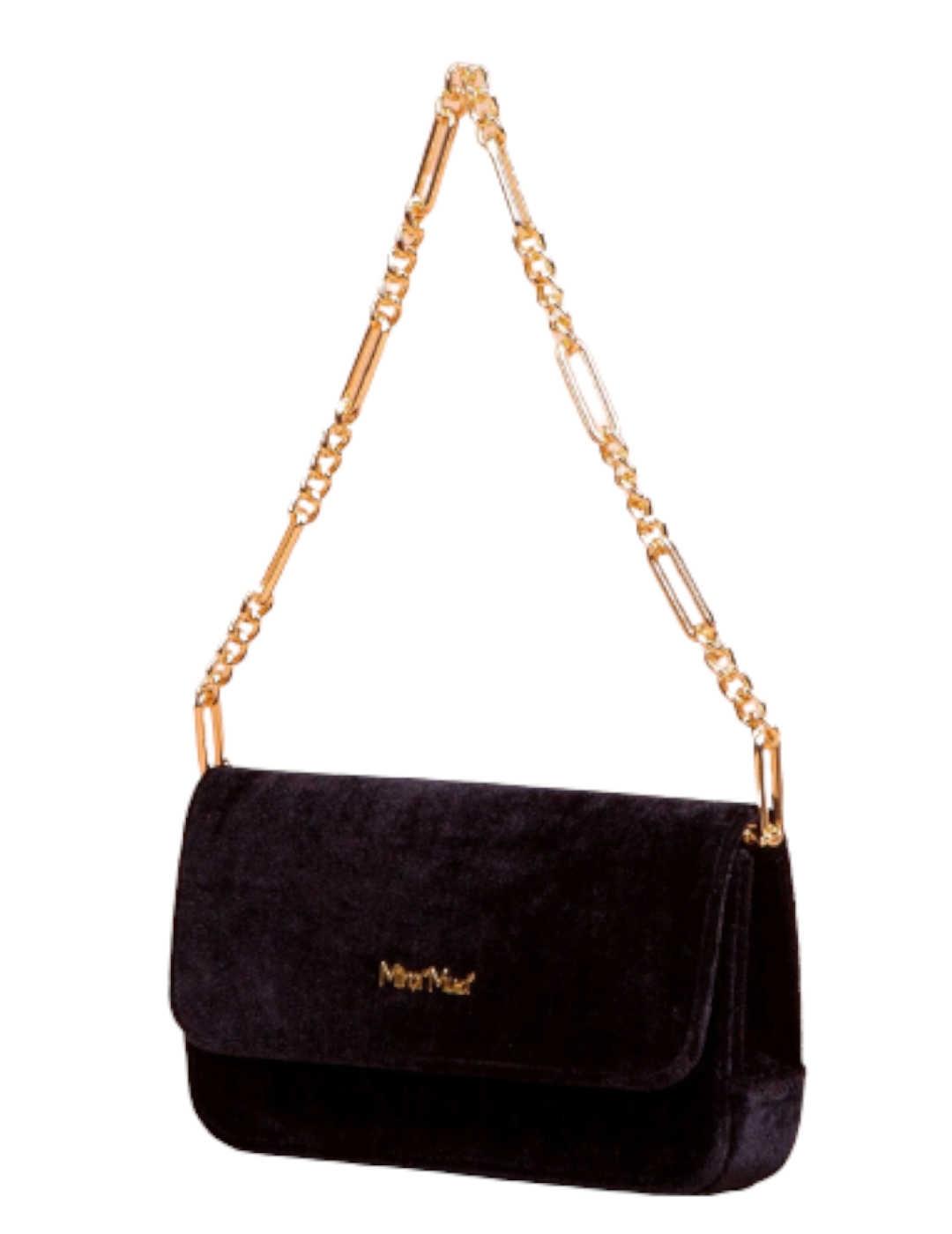 Bolso Mimi Muà Baguette Terciopelo Negro