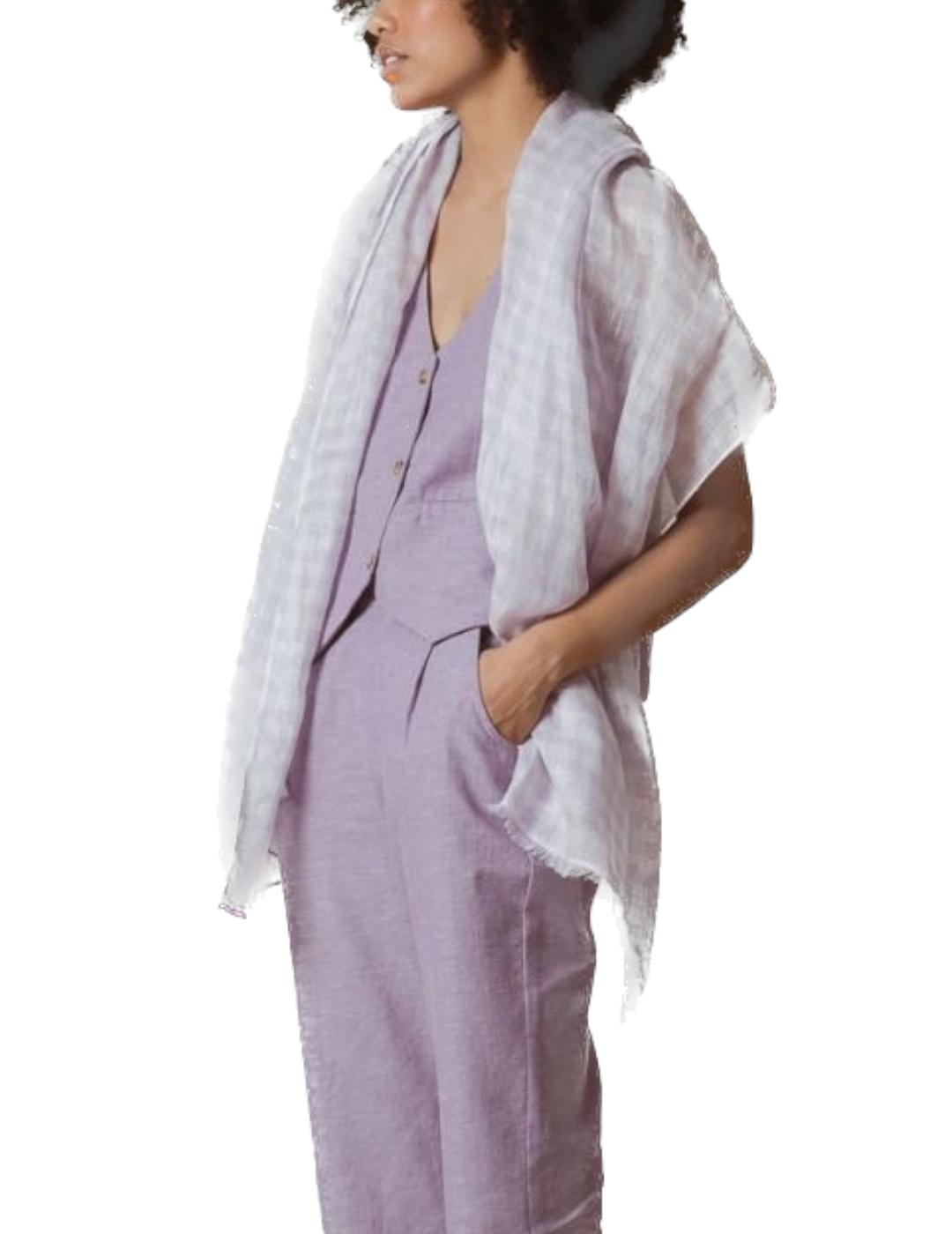 Foulard Indi&cold Cuadros Lila