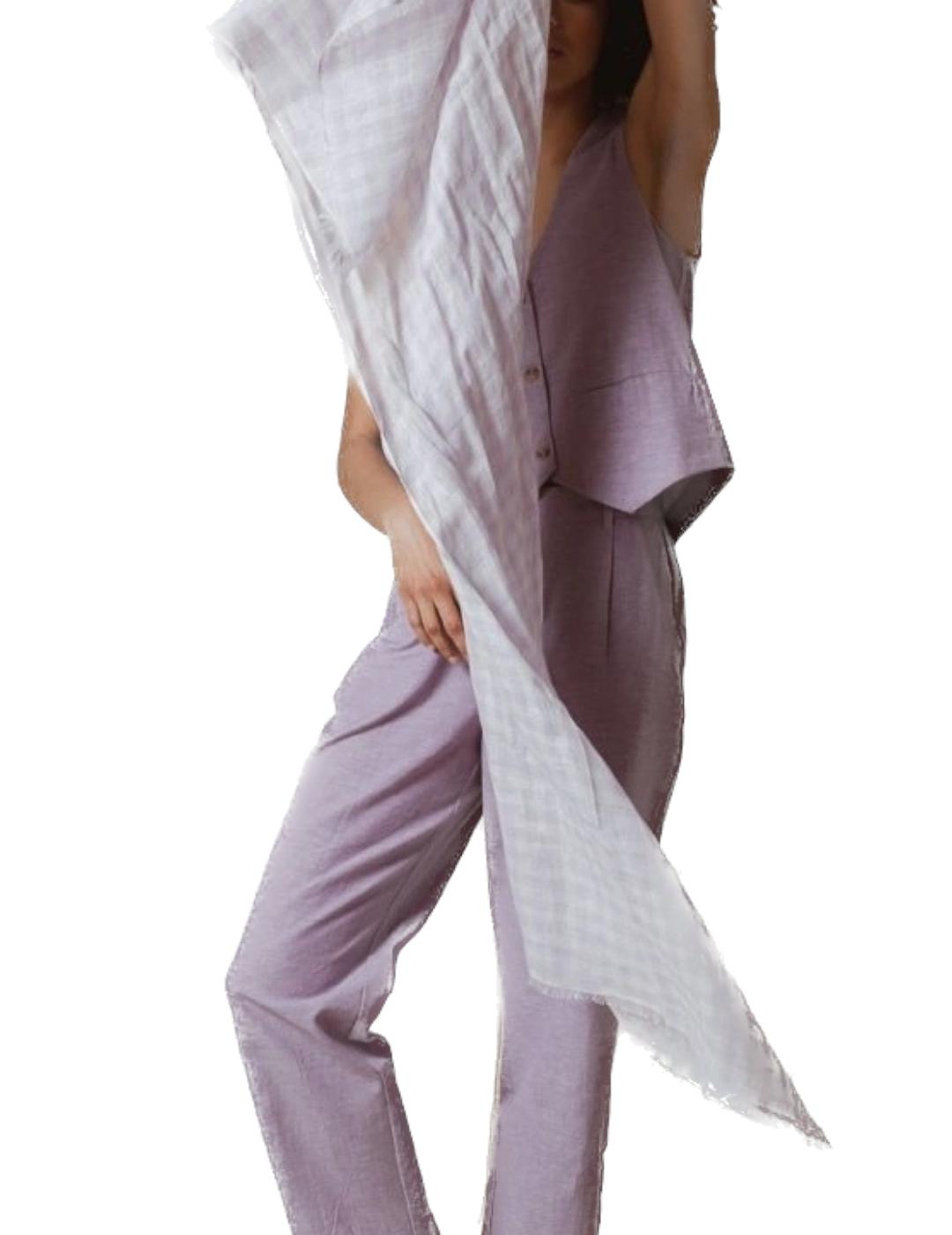 Foulard Indi&cold Cuadros Lila