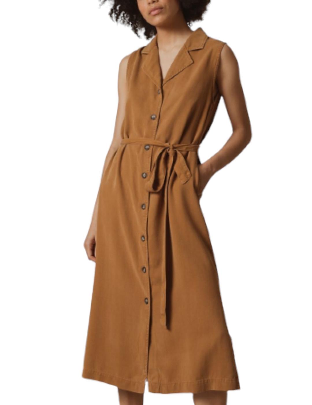 Vestido Indi&cold Camisero Camel