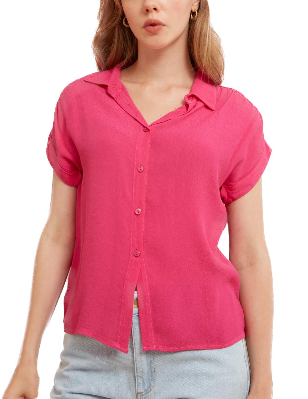Camisa LAB Collection Viscosa Fucsia