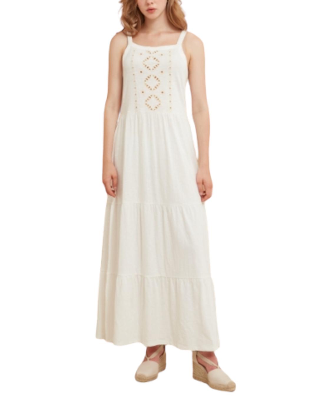 Vestido LAB Collection Bordados Crudo