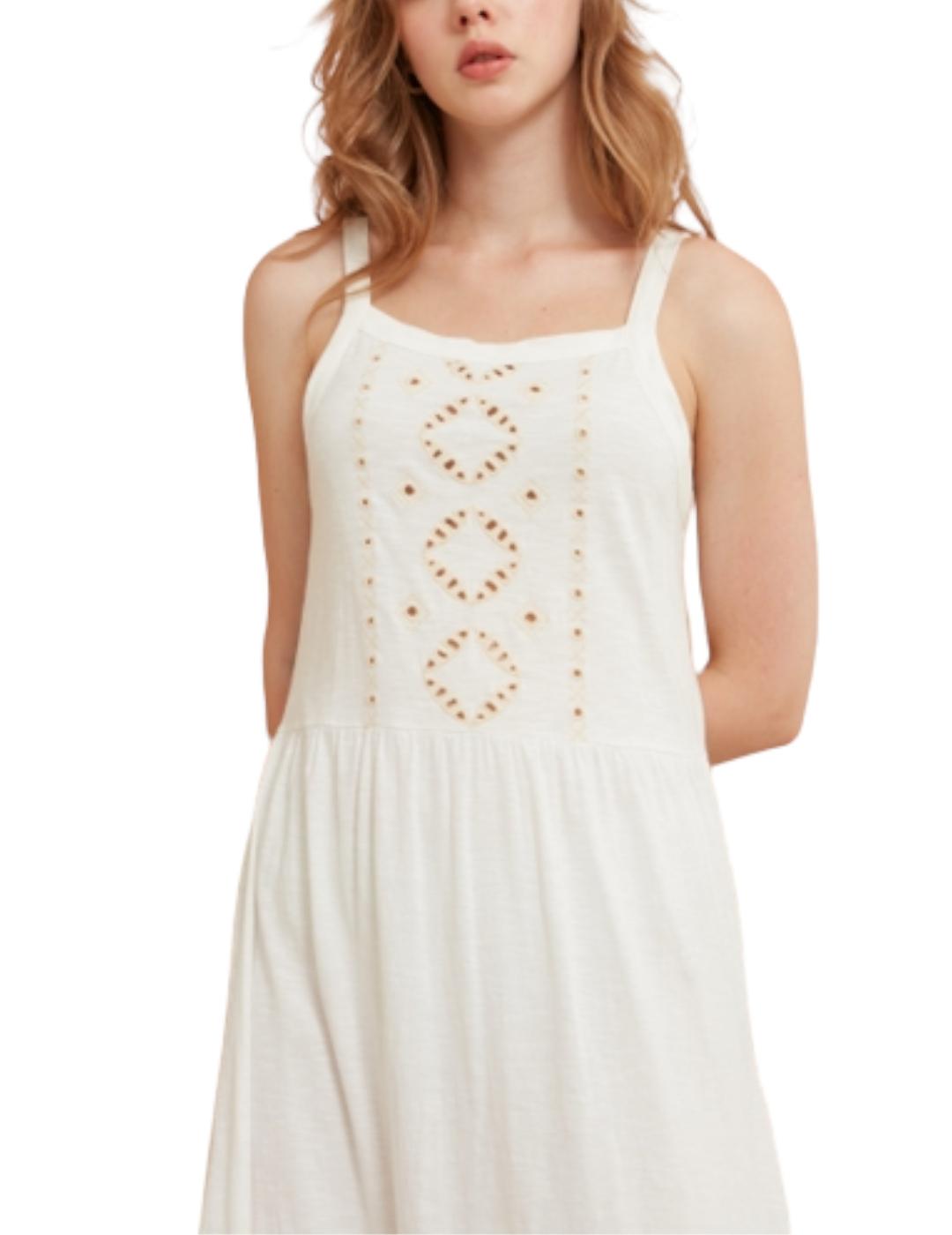 Vestido LAB Collection Bordados Crudo