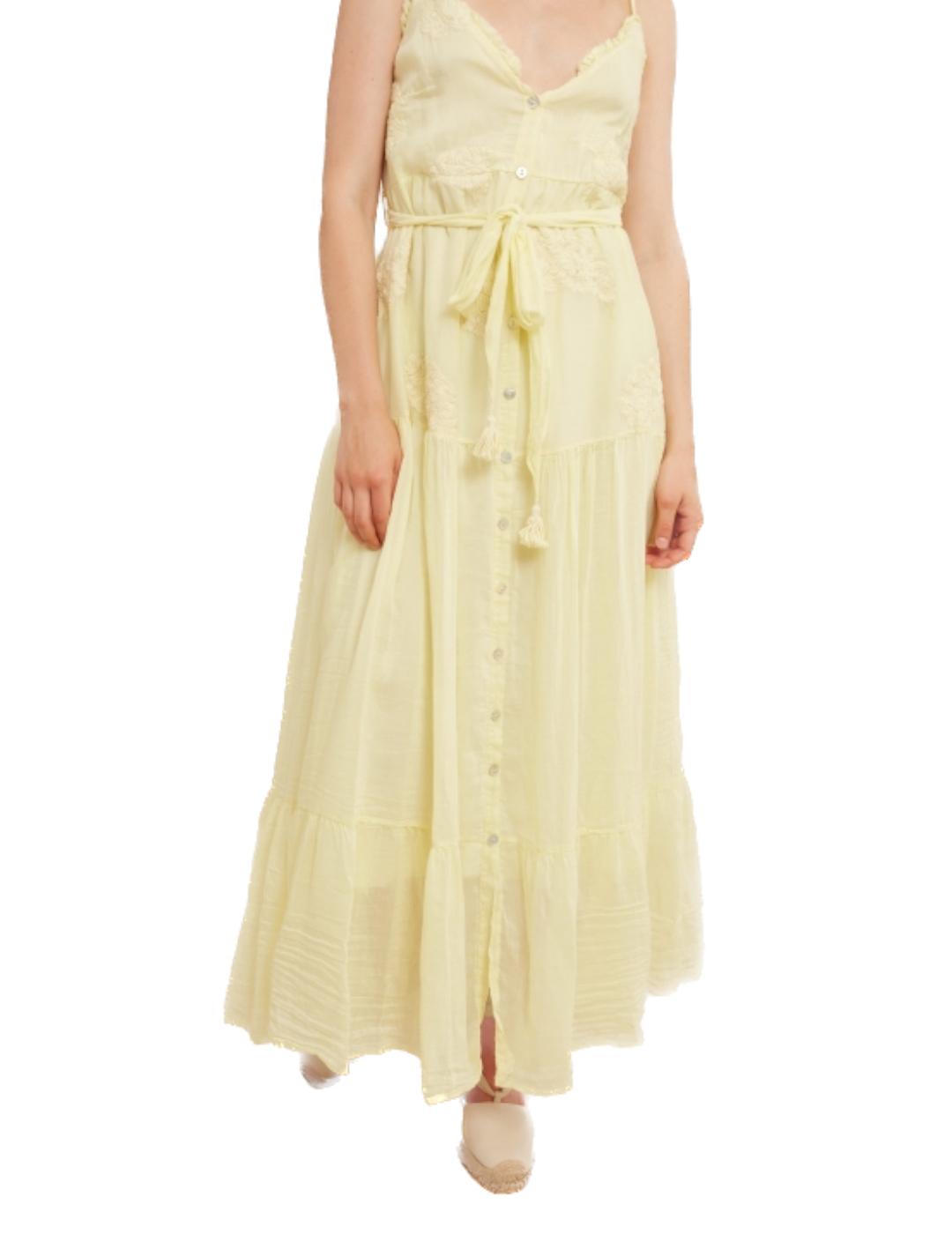 Vestido LAB Collection Largo Ibicenco Amarillo