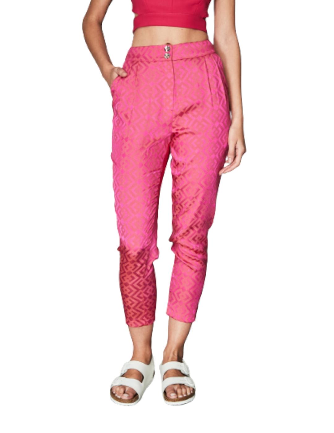 Pantalón &me Unlimited Satinado Fucsia